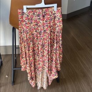 Free people floral midi skirt
